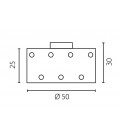 Rondo Cristal ceiling lamp