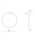 Echo ring ceiling lamp/wall lamp 40