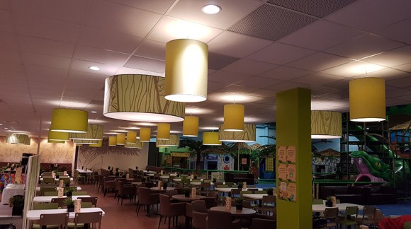 Food court in playground in Leos Borlänge / Sweden